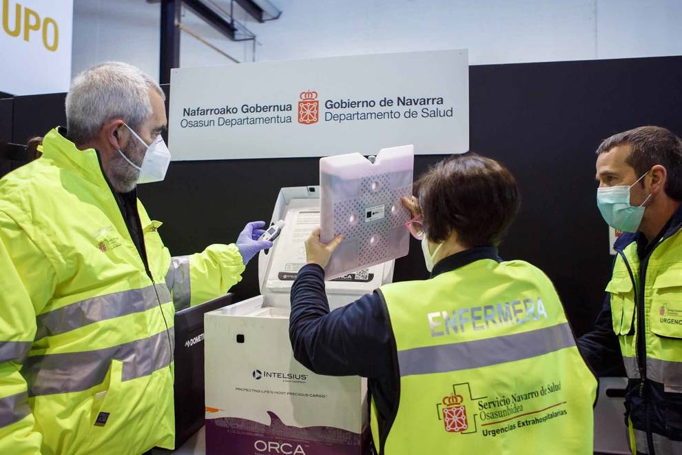 Así llegaron las primeras vacunas a Navarra