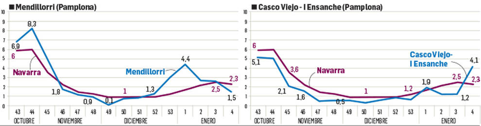 Las zonas de Burguete, Sangüesa y Salazar marcan picos de covid en enero