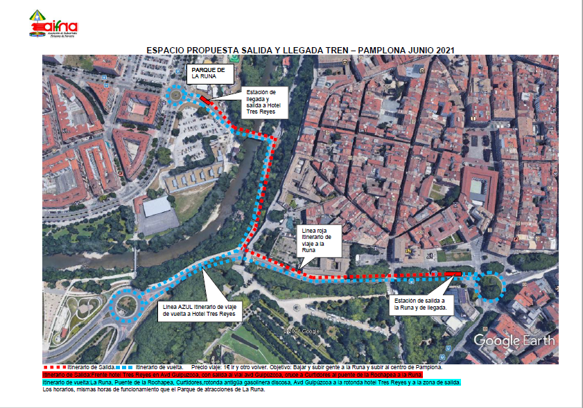 Un tren turístico conectará el centro de Pamplona con el recinto ferial del Runa