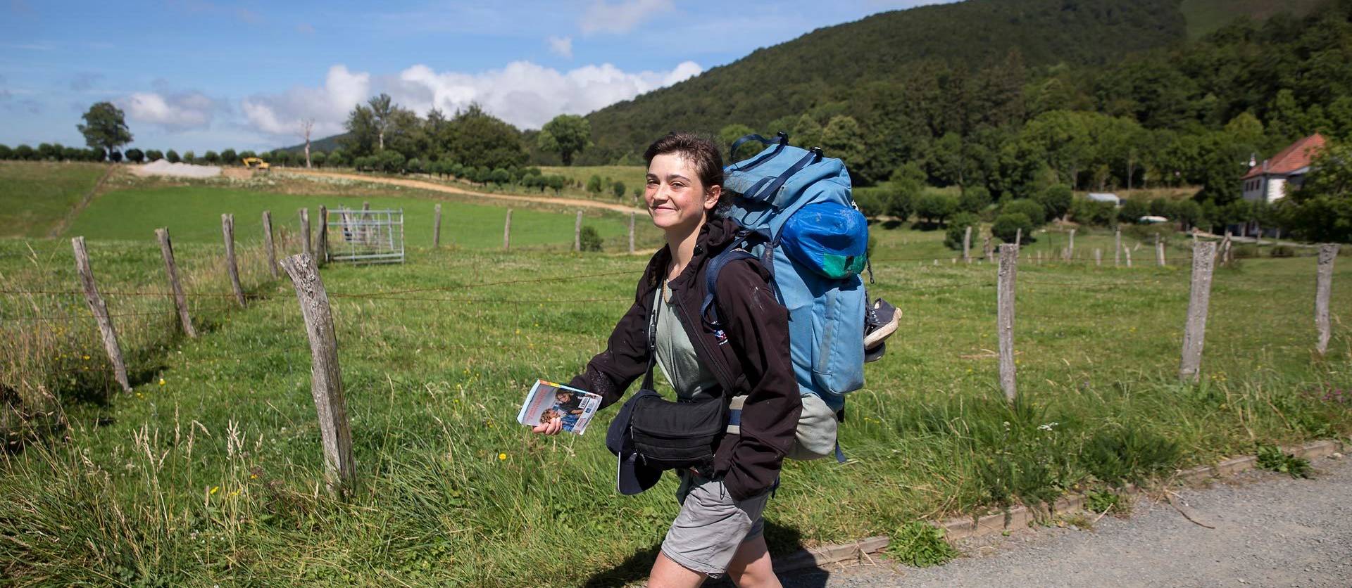 Foto de Eva Barrot de camino a Burguete desde Roncesvalles.