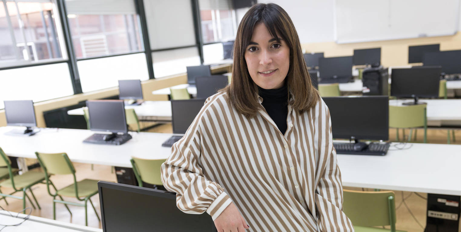 María Mateo Montes, en una de las aulas del CIP ETI de la capital ribera.